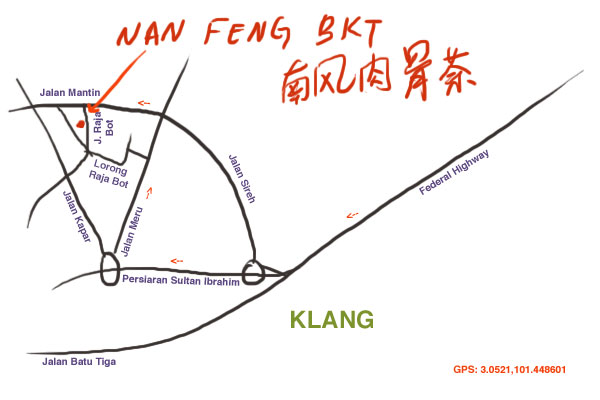 map to Nan Feng Bak Kut Teh, Klang