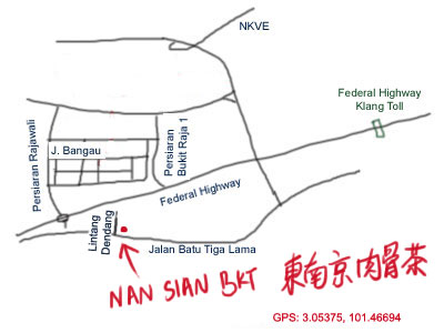 map to Kedai Makanan Nan Sian