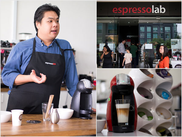 Barista trainer Leong, owner of espresso lab