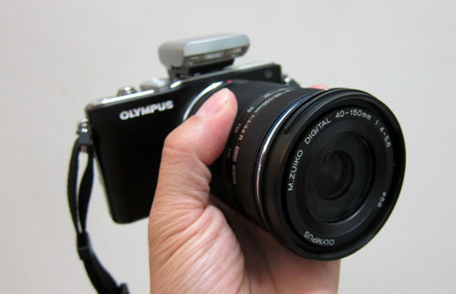 Olympus E-PL3 with 40-150 mm lens