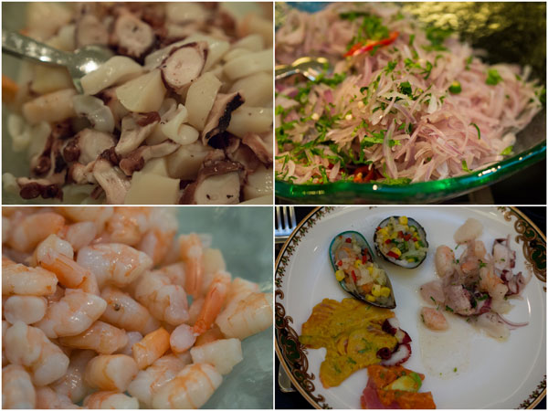 mix this up and you get a good plate of Ceviche - seafood goodness