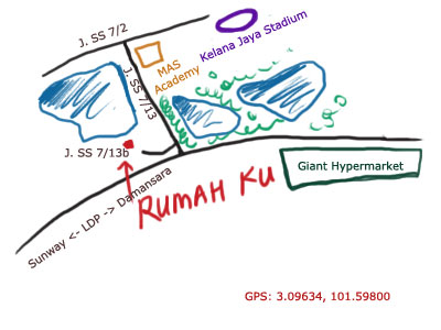map to Rumah Ku at Kelana Jaya