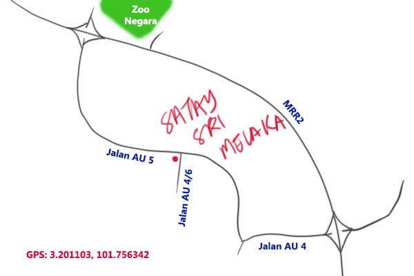 map to satay sri melaka