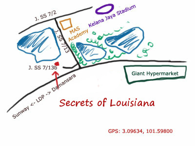 map to Secrets of Louisiana