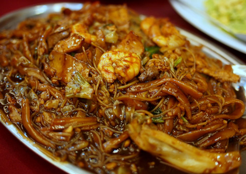 the old school hokkien mee, made with charcoal fire