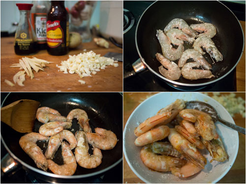 cook the prawns and place it aside