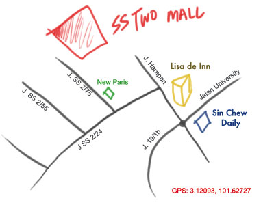 map to SS Two mall