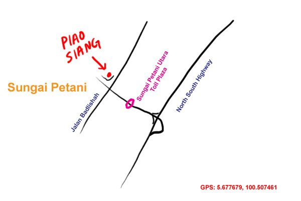 map to Sin Piao Siang, Sungai Petani