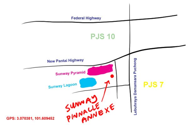 map to Sunway Pinnacle Annexe