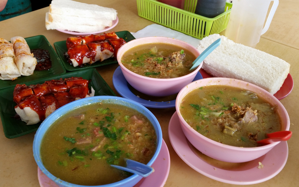 sup kambing (lamb), popiah, sup lidah (beef tongue)