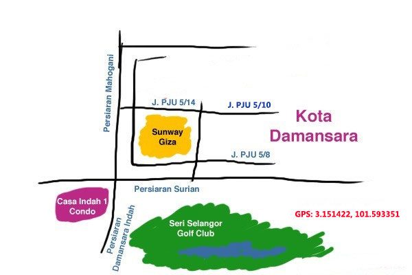 map to ten noodle kota damansara