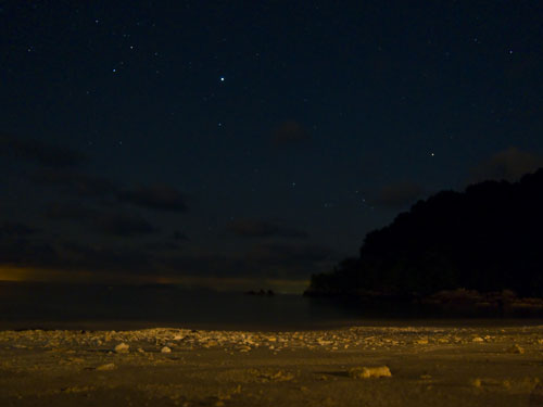 starlit sky at Pulau Tenggol