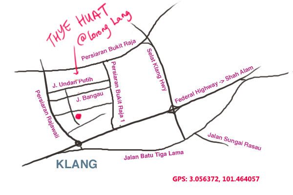 map to Thye Huat, Taman Berkeley
