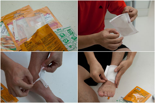 hydrogel pack with stretchable material and additional adhesive