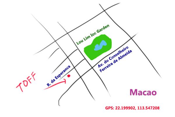 map to TOFF Cafe, Macao