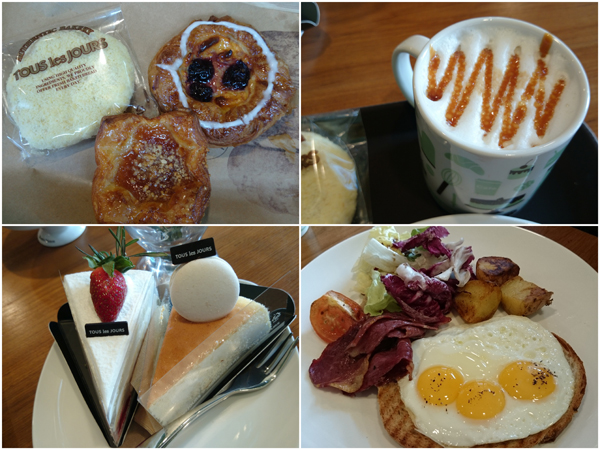 lunch for three, covering most of the product type at Tous les Jours
