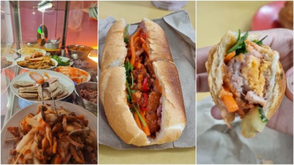 meatball with salted egg banh mi