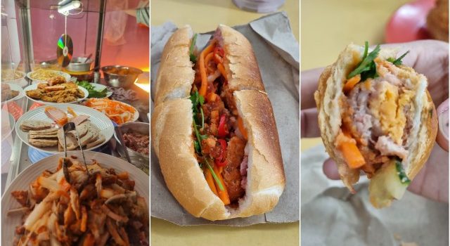 meatball with salted egg banh mi
