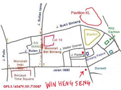 map to restaurant Win Heng Seng